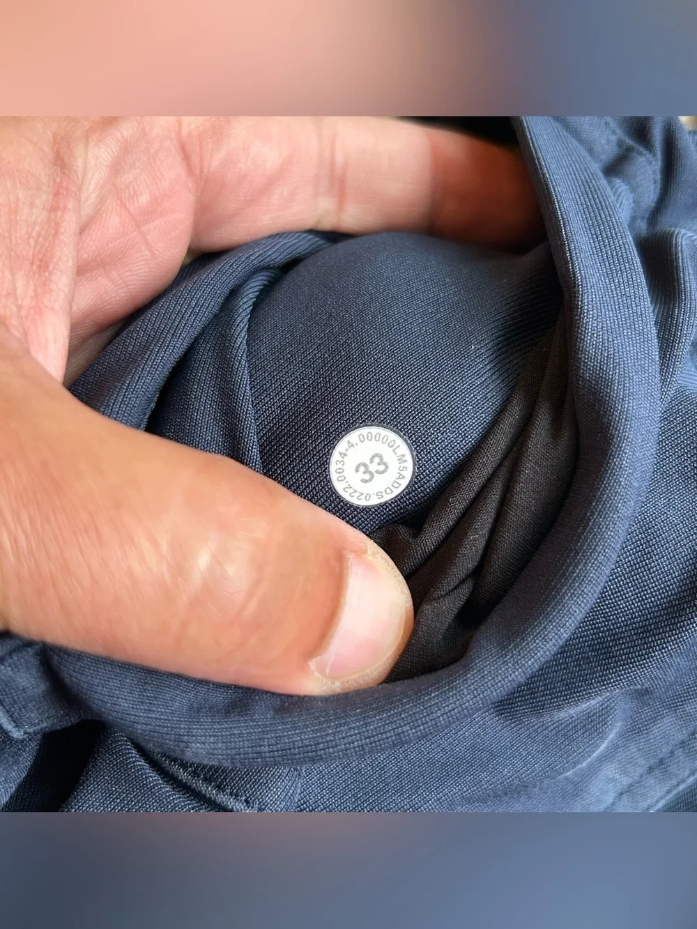 Lululemon ABC Pants Mens 33 (34x29) Classic Slim Navy Warpstreme 5 Pocket Chino